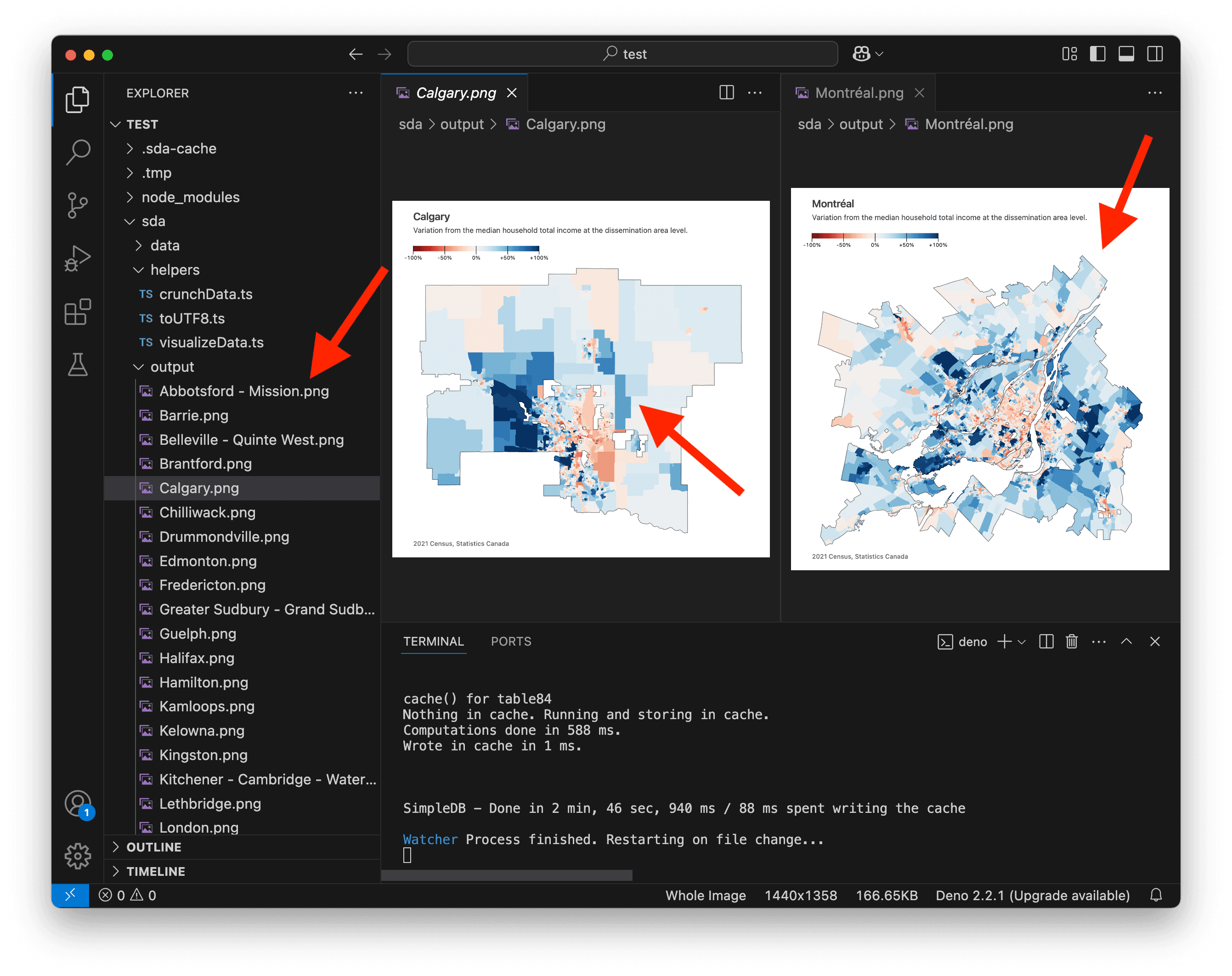 A screenshot of problematic maps.