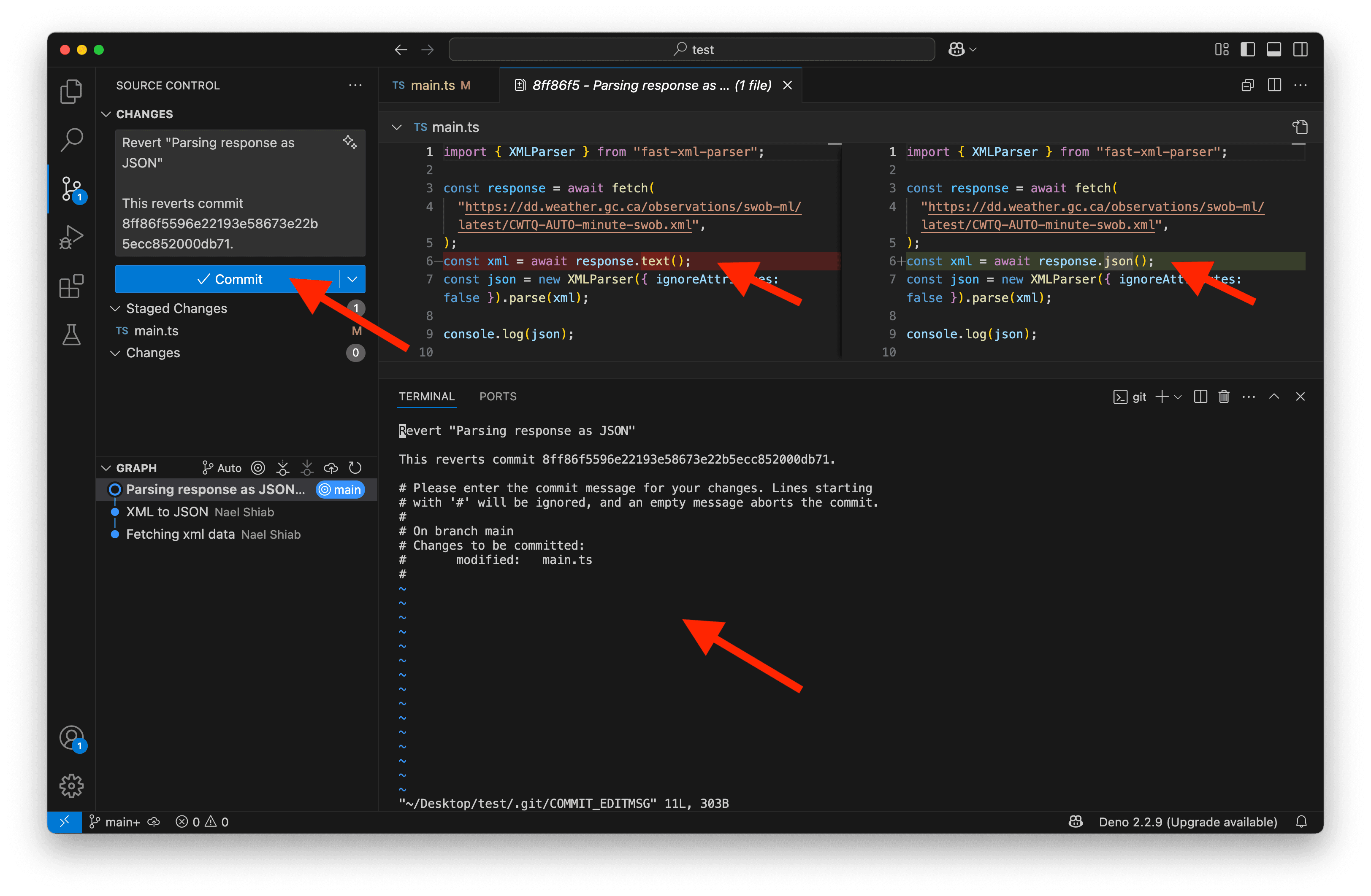 Reverting a commit.