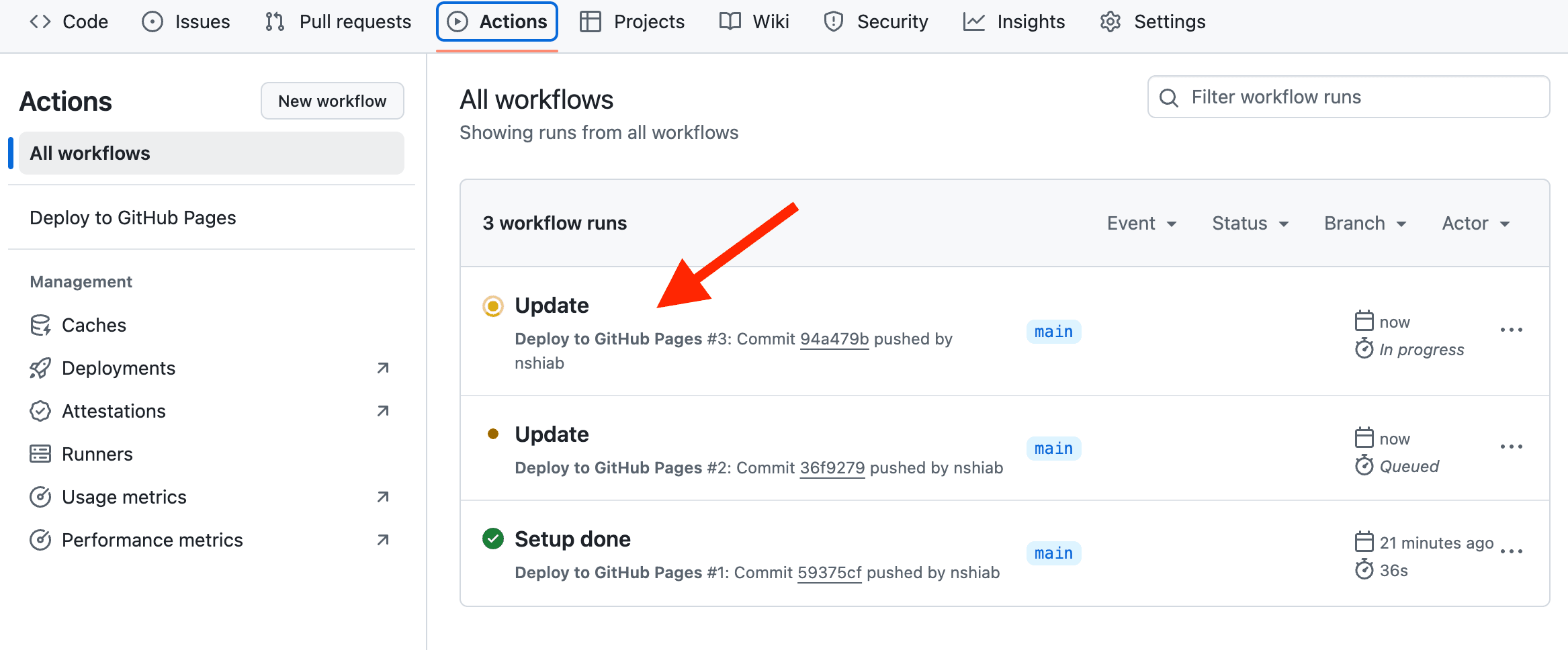 The workflow being triggered.